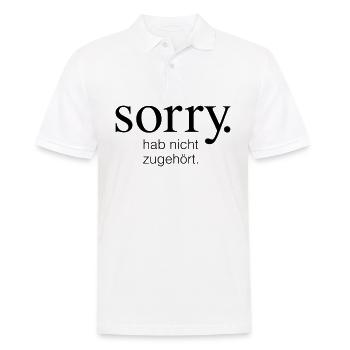 Disant drôle Désolé je n'ai pas écouté - Polo Homme - blanc - Devant - Kai (181cm)