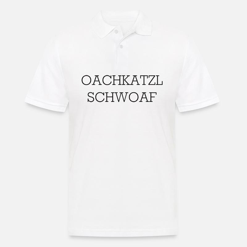 Oachkatzlschwoaf (Eichhörnchenschweif) - Männer Poloshirt - Weiß