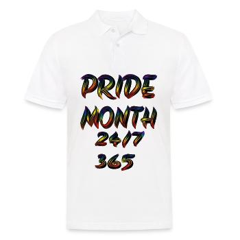 Pride month Jahr Liebe Schwul queer Homosexuel bi - Männer Poloshirt - Weiß - Vorne - Kai (181cm)