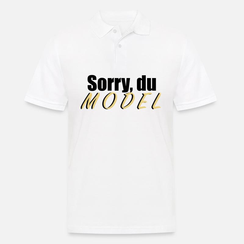 Sorry du Model - Männer Poloshirt - Weiß