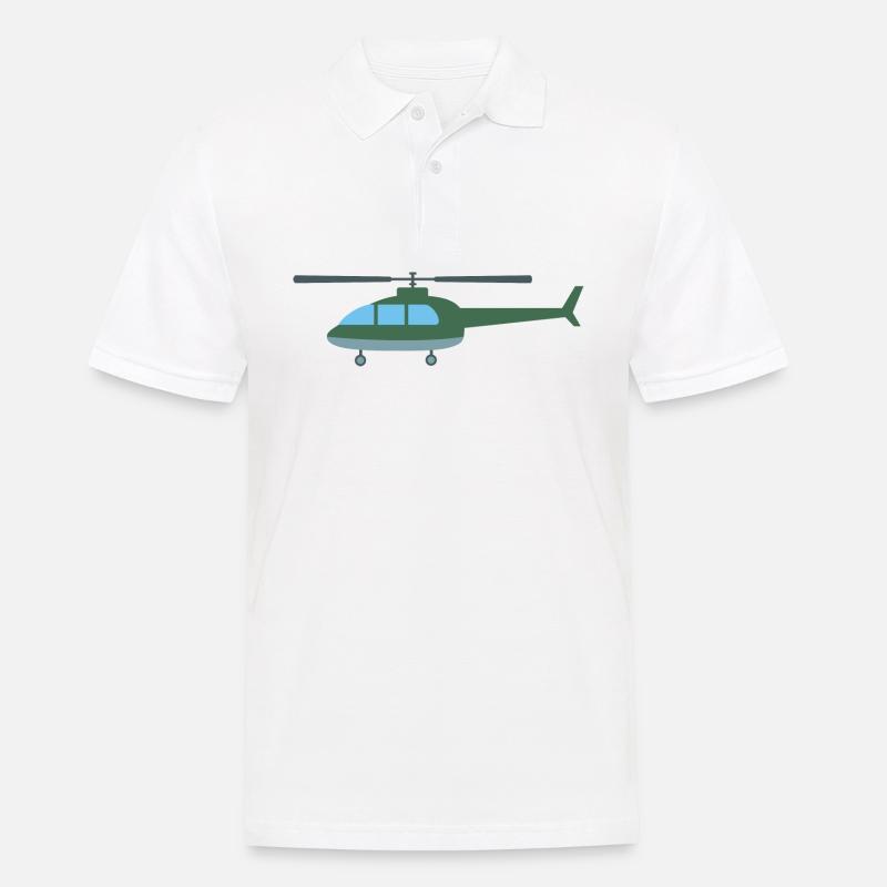 Hubschrauber - Männer Poloshirt - Weiß