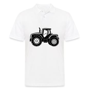 Traktor - Männer Poloshirt - Weiß - Vorne - Kai (181cm)