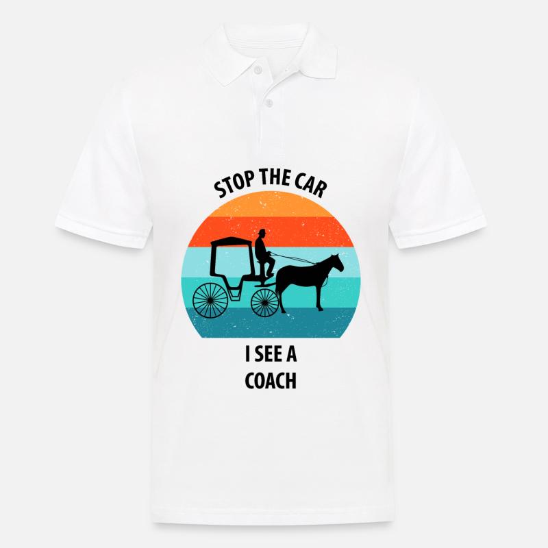 Kutscher Kutsche Pferdekutscher Kutschieren - Männer Poloshirt - Weiß