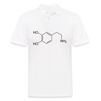 Dopamin - Männer Poloshirt - Weiß - Vorne - Kai (181cm)