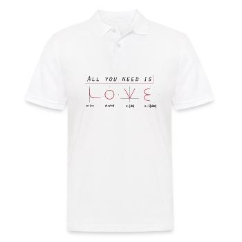 Tout ce que vous êtes est l'amour - l'analyse des blagues mathématiques - Polo Homme - blanc - Devant - Kai (181cm)