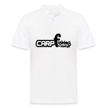 Karpfen, Fisch, Karpfenangeln, Angeln - Männer Poloshirt - Weiß - Vorne - Kai (181cm)