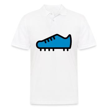 football boot - Men's Polo Shirt - white - Front - Kai (181cm)