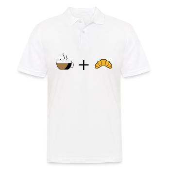 Café et croissant - Polo Homme - blanc - Devant - Kai (181cm)