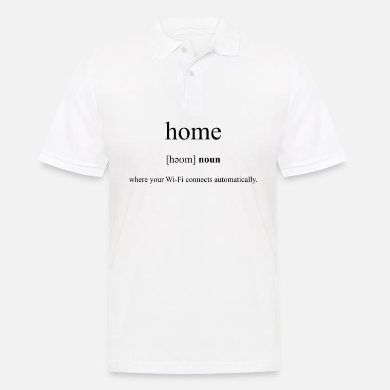 Home | Zuhause Definition Dictionary - Männer Poloshirt - Weiß