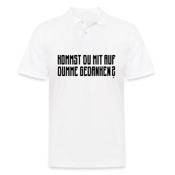 Dumme Gedanken - Männer Poloshirt - Weiß - Vorne - Kai (181cm)