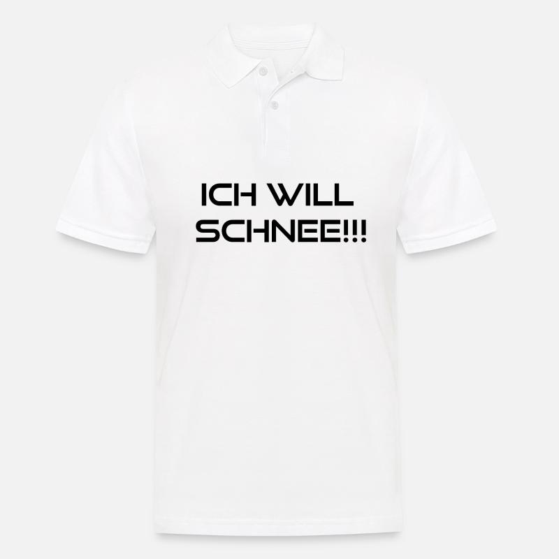 ich will schnee - Männer Poloshirt - Weiß