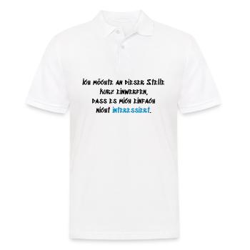 Einfach nicht interessiert - Männer Poloshirt - Weiß - Vorne - Kai (181cm)