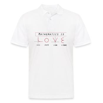 Mathematics Mathématiques Love Algebra Géométrie - Polo Homme - blanc - Devant - Kai (181cm)
