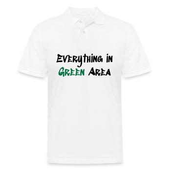 Green Area - Männer Poloshirt - Weiß - Vorne - Kai (181cm)