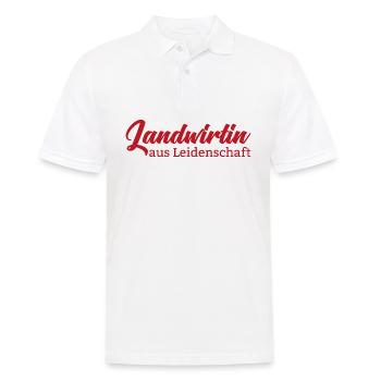 Landwirtin aus leidenschaft Landleben Geschenk - Männer Poloshirt - Weiß - Vorne - Kai (181cm)