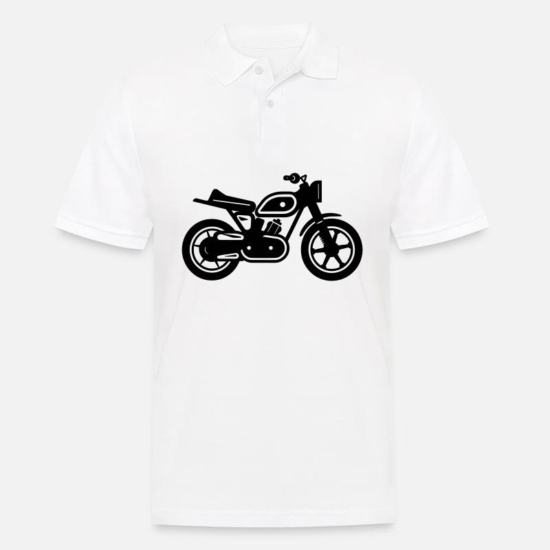 Motorrad - Männer Poloshirt - Weiß