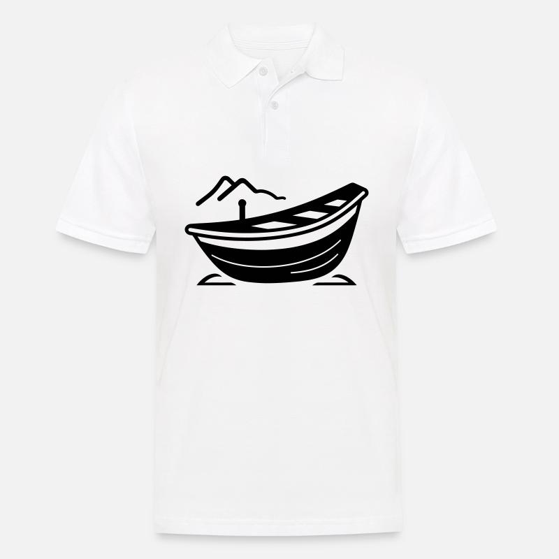 Boot - Männer Poloshirt - Weiß