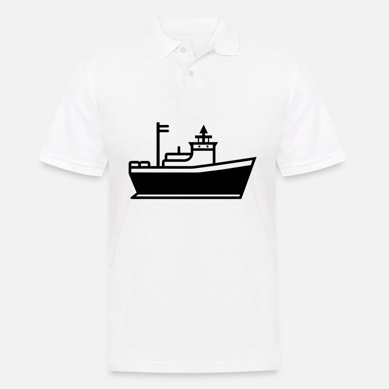 Boot - Männer Poloshirt - Weiß