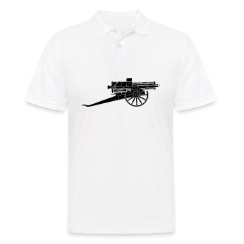 Vintage Retro Style Gatling Gun - Men's Polo Shirt - white - Front - Kai (181cm)