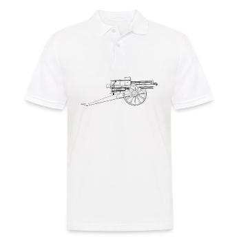 Vintage Retro Style Gatling Gun - Men's Polo Shirt - white - Front - Kai (181cm)