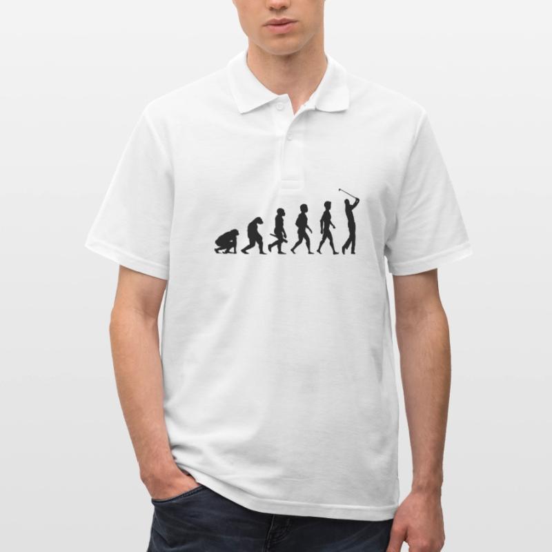Evolution Golf Golfer Golfer Golf Course Men's Polo Shirt