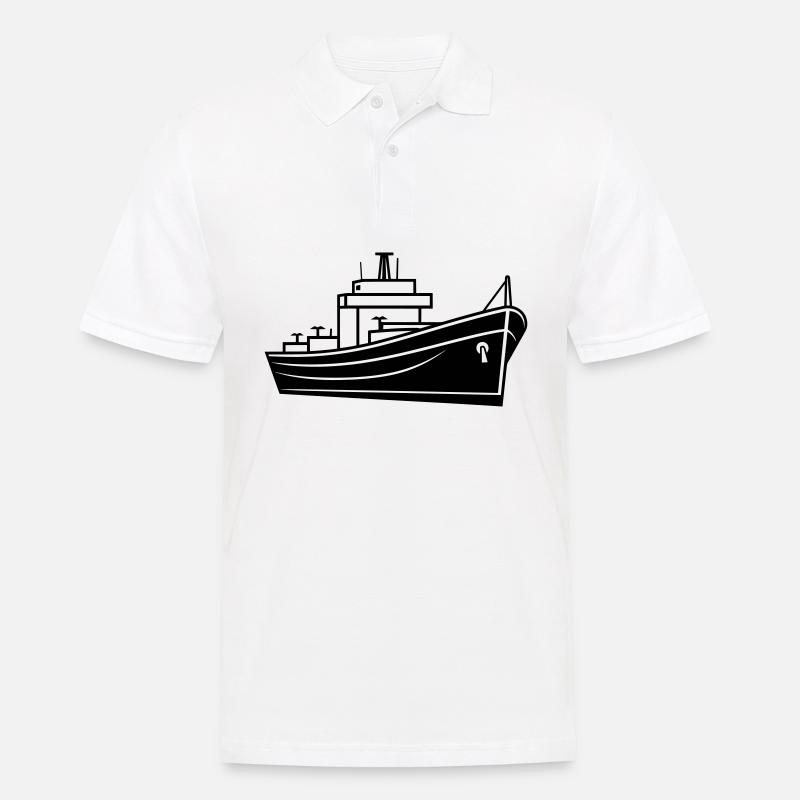 Boot - Männer Poloshirt - Weiß
