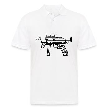 Mitraillette - Polo Homme - blanc - Devant - Kai (181cm)