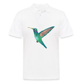 Kolibri Kleinster Vogel der Welt Bienenelfe Nektar - Männer Poloshirt - Weiß - Vorne - Kai (181cm)