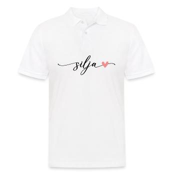 Silja Name Kalligrafie Schrift - Männer Poloshirt - Weiß - Vorne - Kai (181cm)