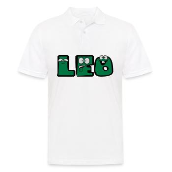 leo first name males child baby offspring pregnant - Men's Polo Shirt - white - Front - Kai (181cm)