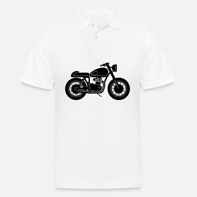 Motorrad - Männer Poloshirt - Weiß