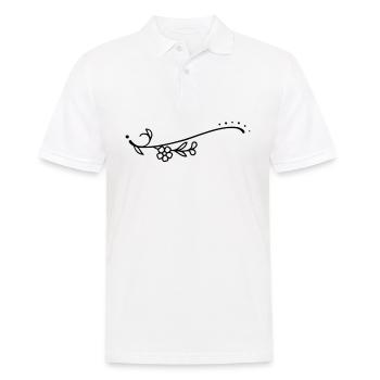 Fleurs de ligne courbe - Polo Homme - blanc - Devant - Kai (181cm)