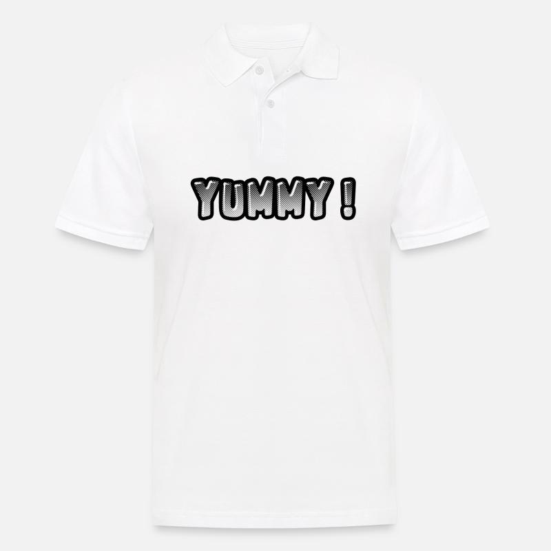 YUMMY | Tolle Geschenk Idee - Männer Poloshirt - Weiß