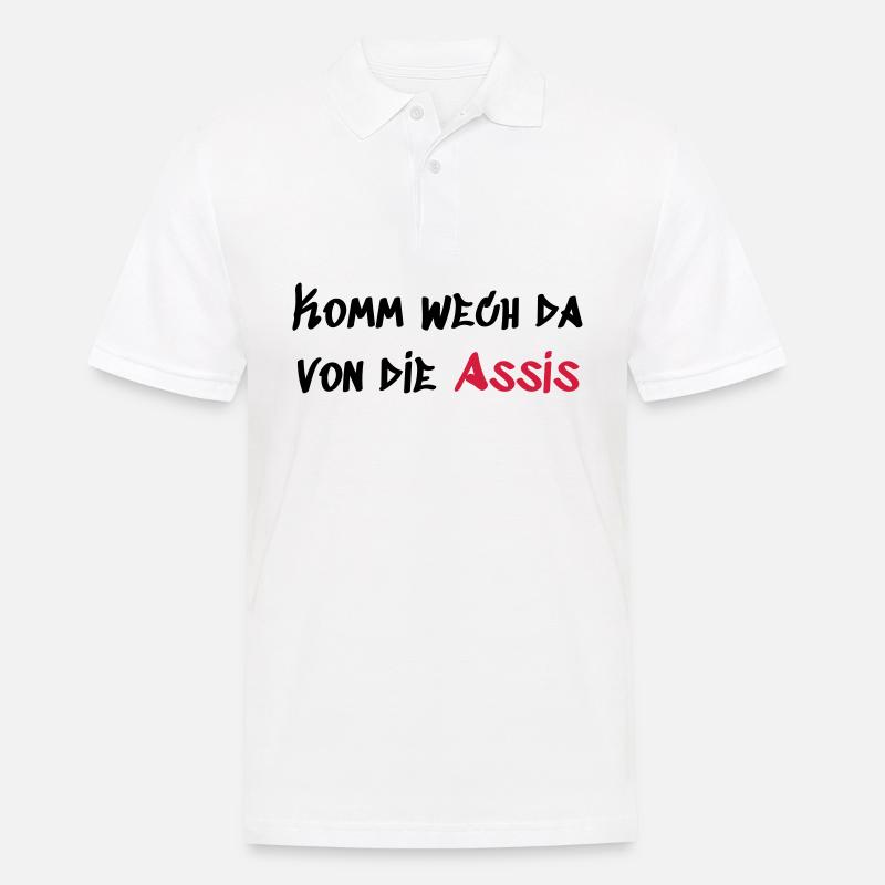 Komm wech da - Männer Poloshirt - Weiß