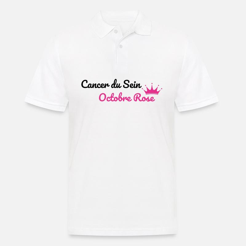 Brustkrebs Rosa Oktober - Männer Poloshirt - Weiß