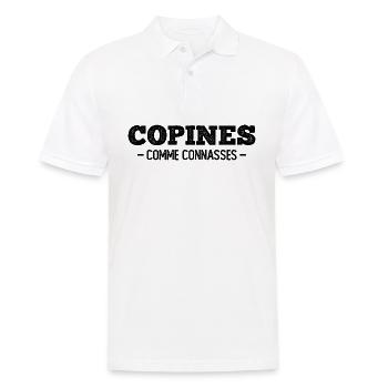copines comme connasses - Polo Homme - blanc - Devant - Kai (181cm)
