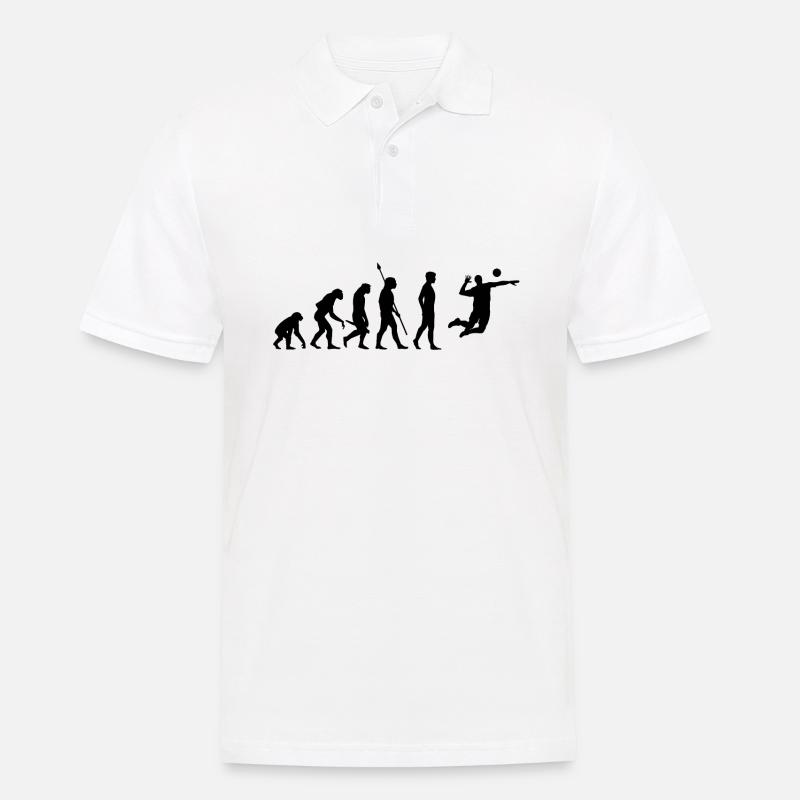 Beach Volleyball Evolution - Männer Poloshirt - Weiß