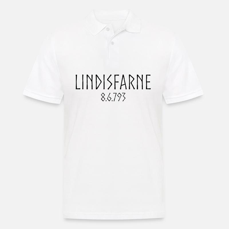 Wikinger Lindisfarne 793 Geschenk Idee - Männer Poloshirt - Weiß
