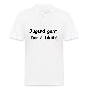Jugend geht Durst bleibt, Männer, Bier, Party - Männer Poloshirt - Weiß - Vorne - Kai (181cm)