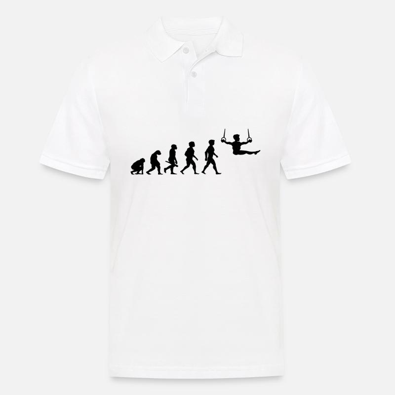 Evolution Gymnastik Turnen Akrobatik Geräteturnen - Männer Poloshirt - Weiß