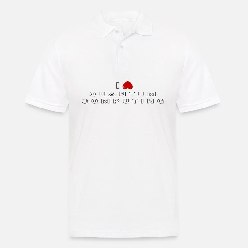 I hate Quantum Computing - Men's Polo Shirt - white