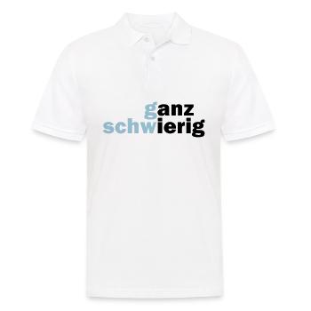 Ganz Schwierig - Männer Poloshirt - Weiß - Vorne - Kai (181cm)
