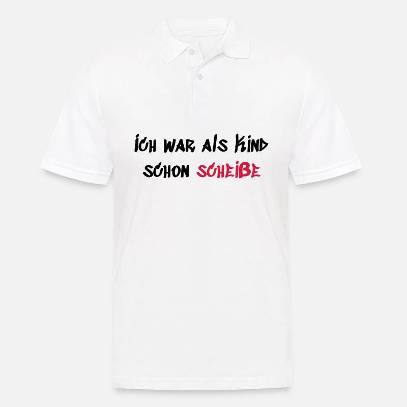 Als Kind schon Scheiße - Männer Poloshirt - Weiß