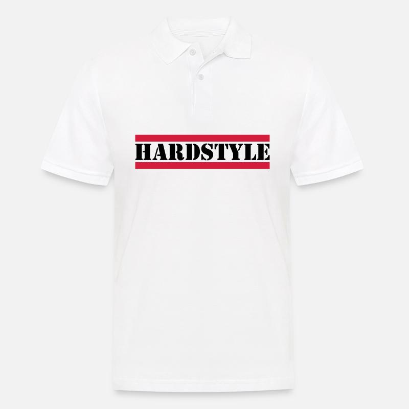 Hardstyle - Männer Poloshirt - Weiß