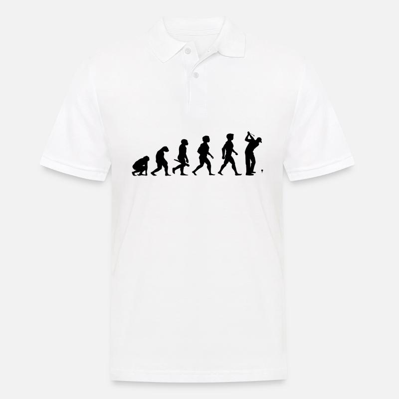 Evolution Golf Golfer Golfer Terrain de golf - Polo Homme - blanc