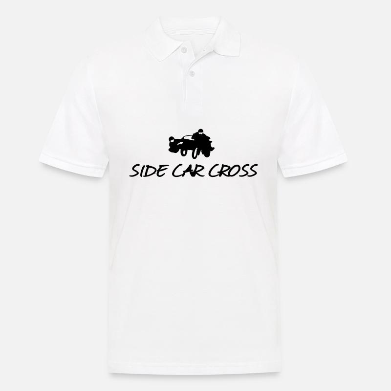 sidecarcross - Männer Poloshirt - Weiß