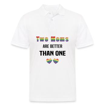 LBGBTQ LGBT Mother Lesbian Gay Gay Gay Marriage Mom - Men's Polo Shirt - white - Front - Kai (181cm)