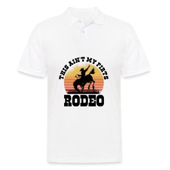 Rodéo Western Cowboy Wild West Retro Horse - Polo Homme - blanc - Devant - Kai (181cm)