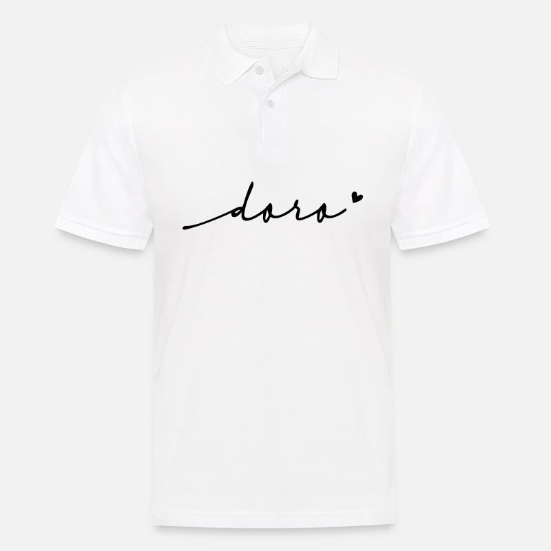 Doro Cursive Name - Men's Polo Shirt - white