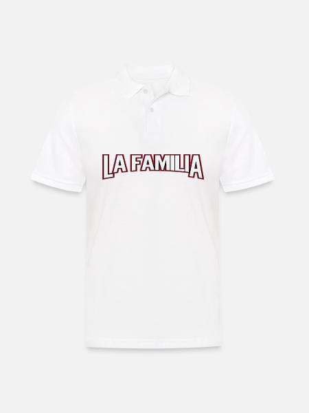 LA FAMILIA - Männer Poloshirt - Weiß